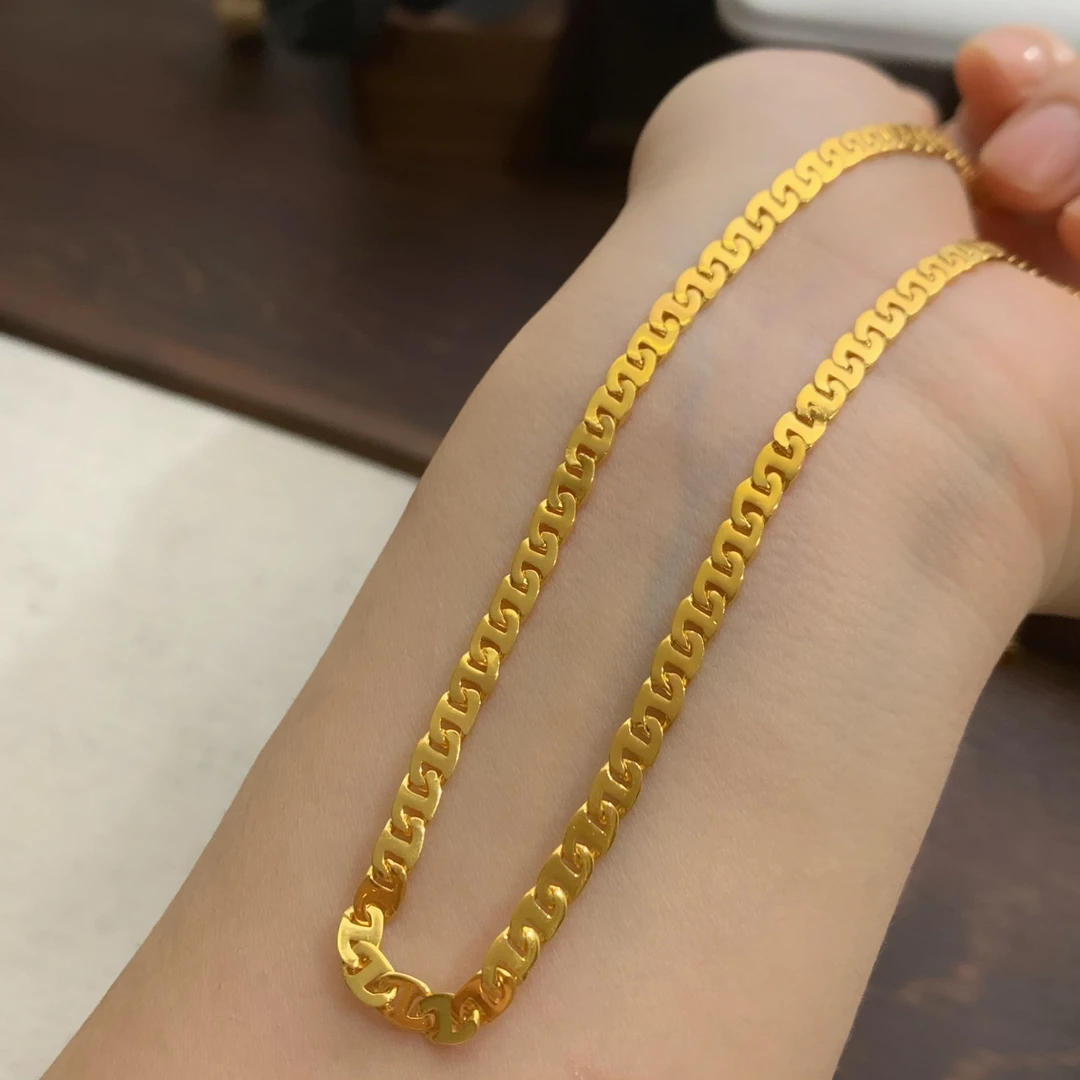 足金999 黄金5G工艺 时尚洋气Z字项链