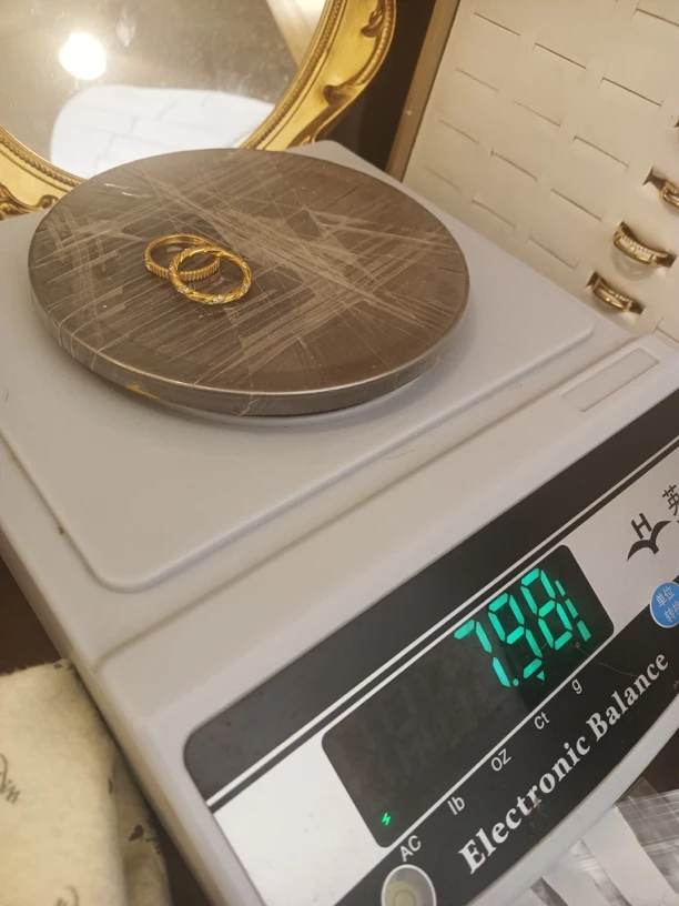 足金精品莫桑戒指