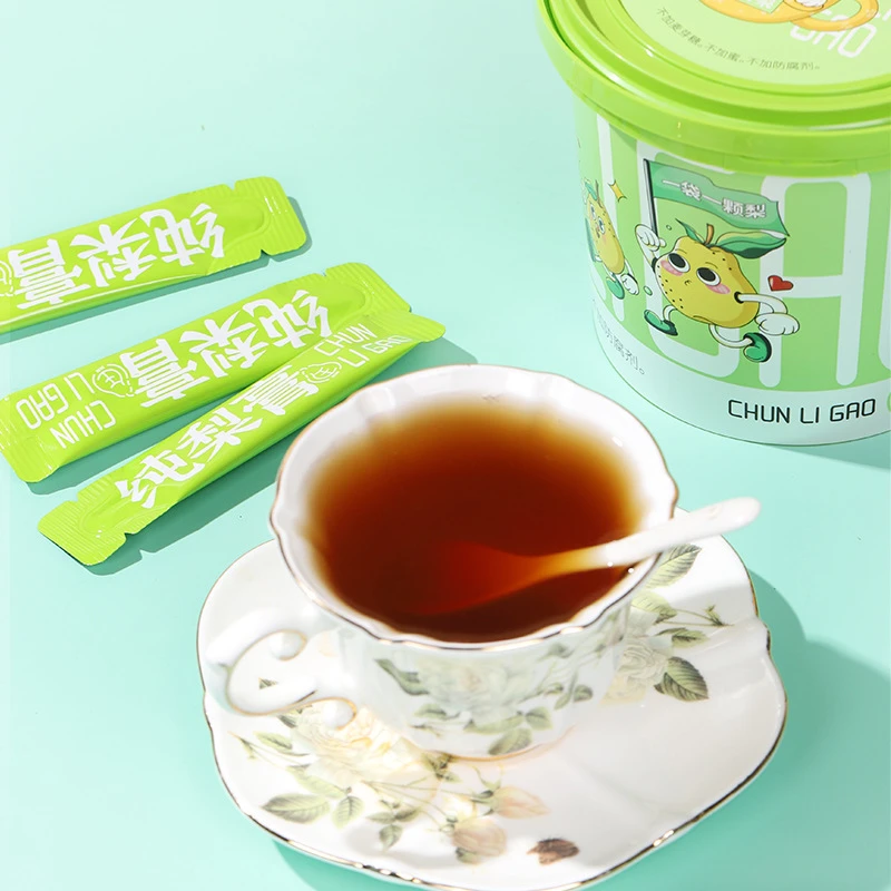 【1桶21支】纯梨膏桶装便携式真实梨条装210g21条手提罐装秋梨膏