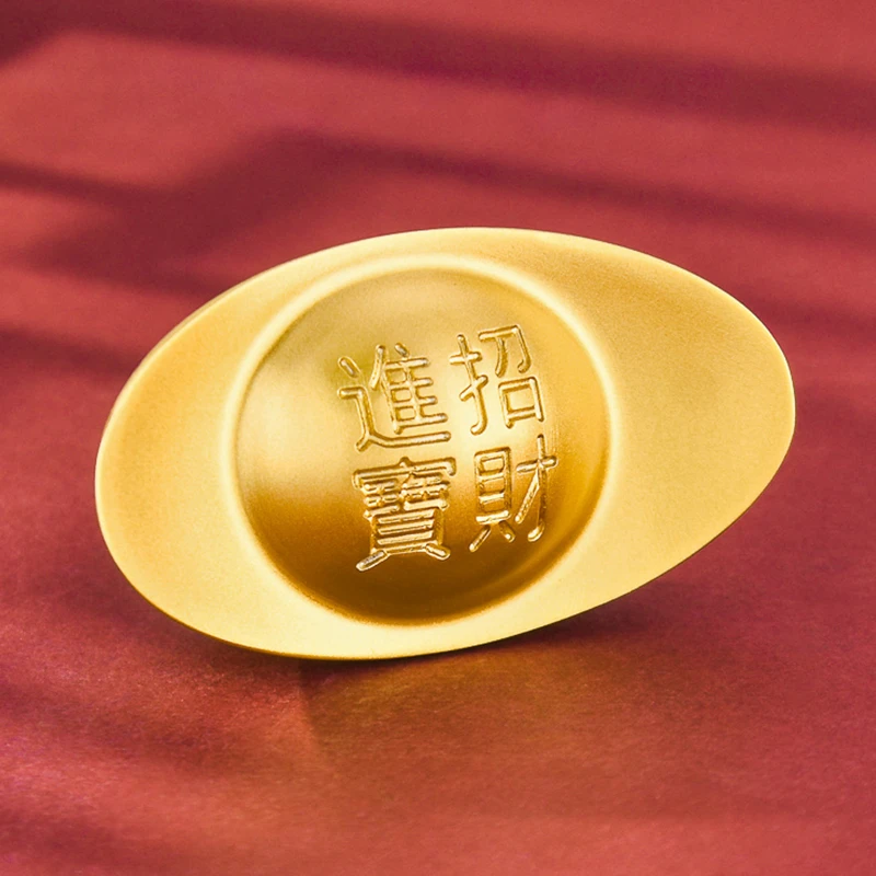 实心元宝摆件家居客厅店铺聚宝盆装饰仿真金元宝乔迁开业礼品