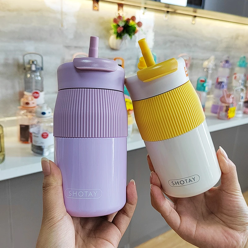 尚泰316不锈钢保温咖啡杯三饮口咖啡杯420ml-ST8085