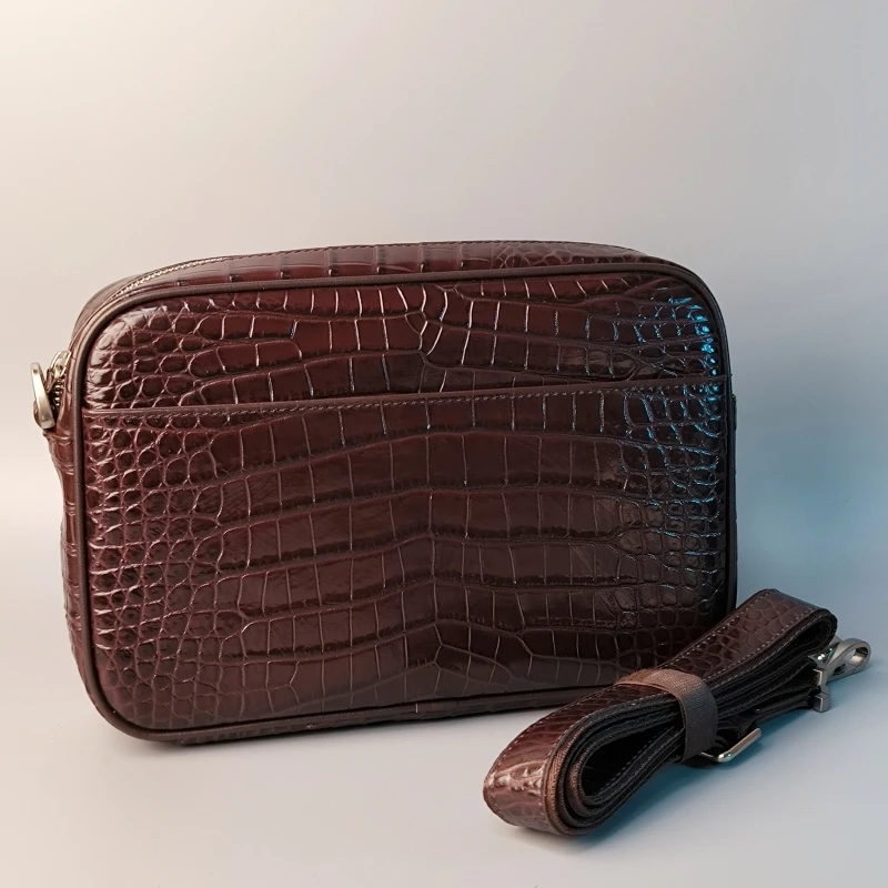 鳄鱼亮面相机包（肚）
