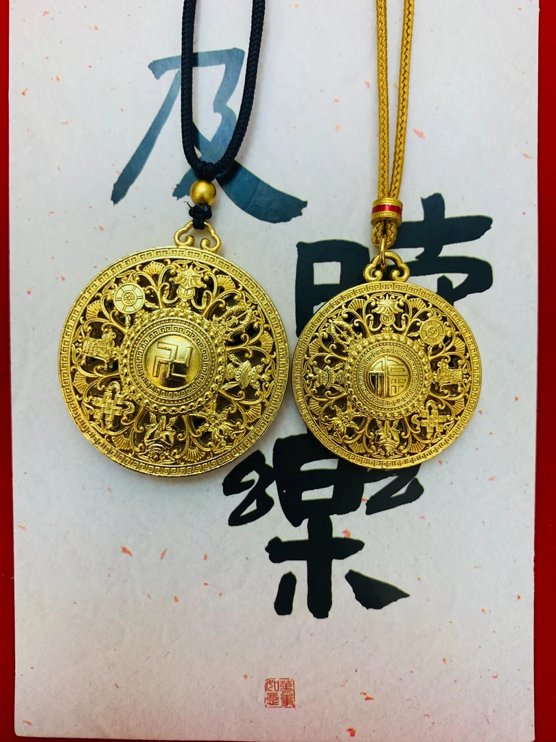合金吊坠 合金精品八宝罗盘时尚百搭男女同款