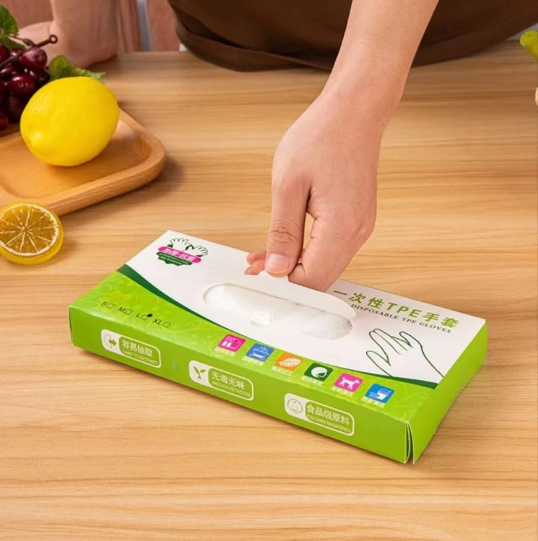 一次性餐桌用品 > 一次性手套家用加厚无毒抽取式盒装防水透明