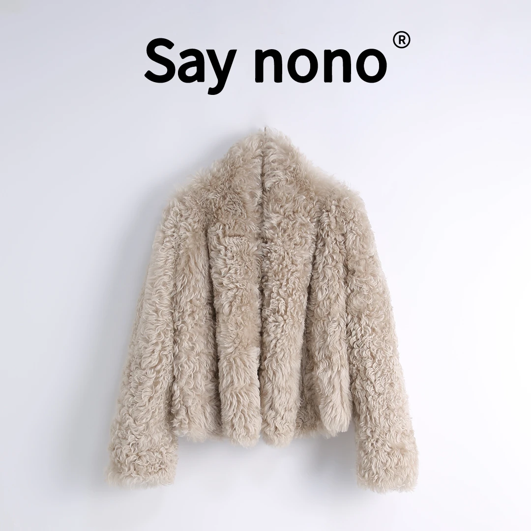懒猫nono│Saynono卡帕卷 “伯爵千金”＿羊皮毛一体短款外套 /D107