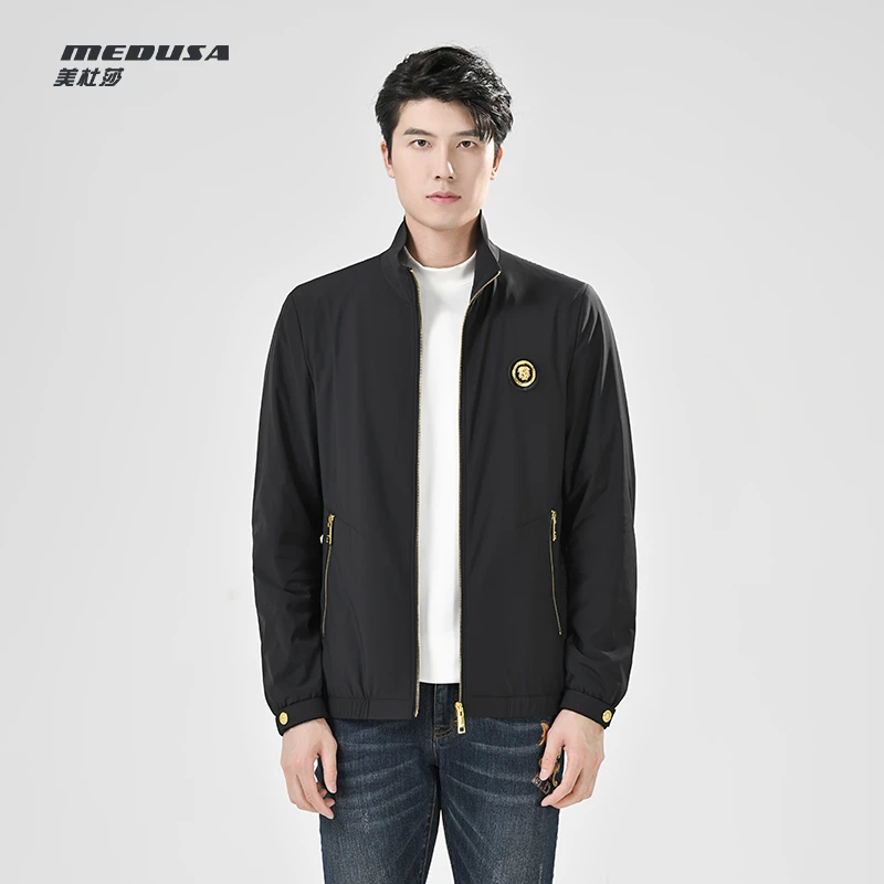 MeduSa/美杜莎男士外套新款秋冬潮流商务时尚休闲男子夹克8601