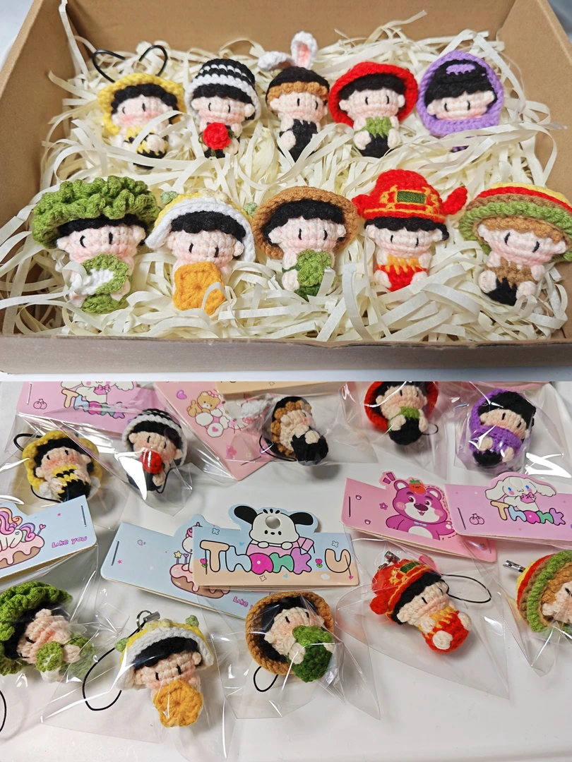 成品十个勤天软糖创意手工钩织玩偶应援周边挂件钥匙扣礼物