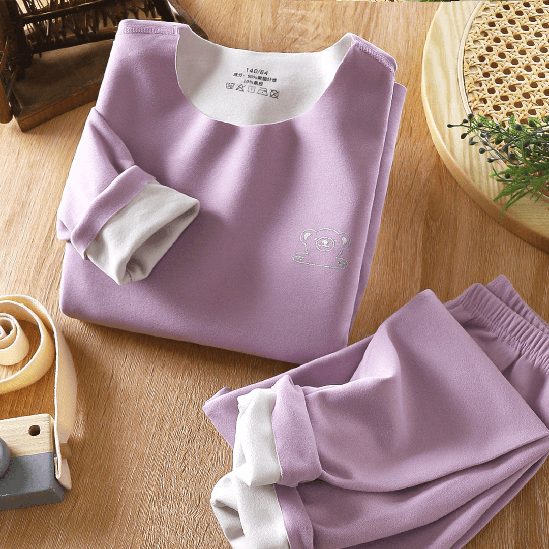 儿童德绒套装秋冬新款男童秋衣秋裤套装中大童保暖内衣套装童装