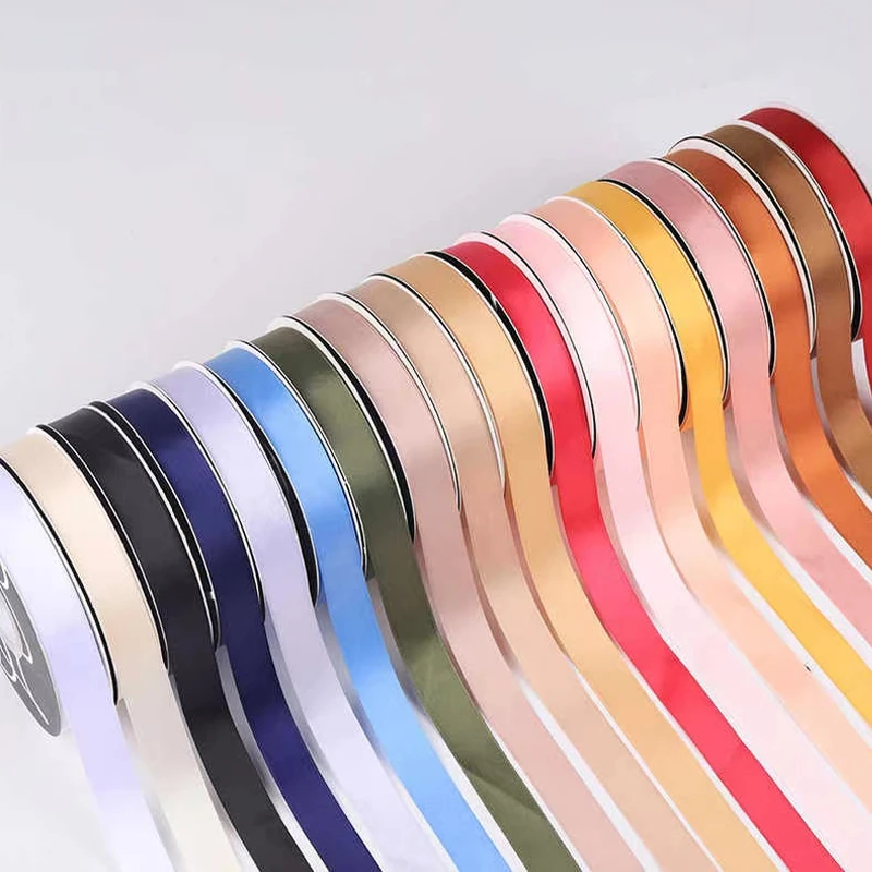 直播时霏2.5cm纯色丝带花束 礼物礼品蝴蝶结缎带手工diy花店用品