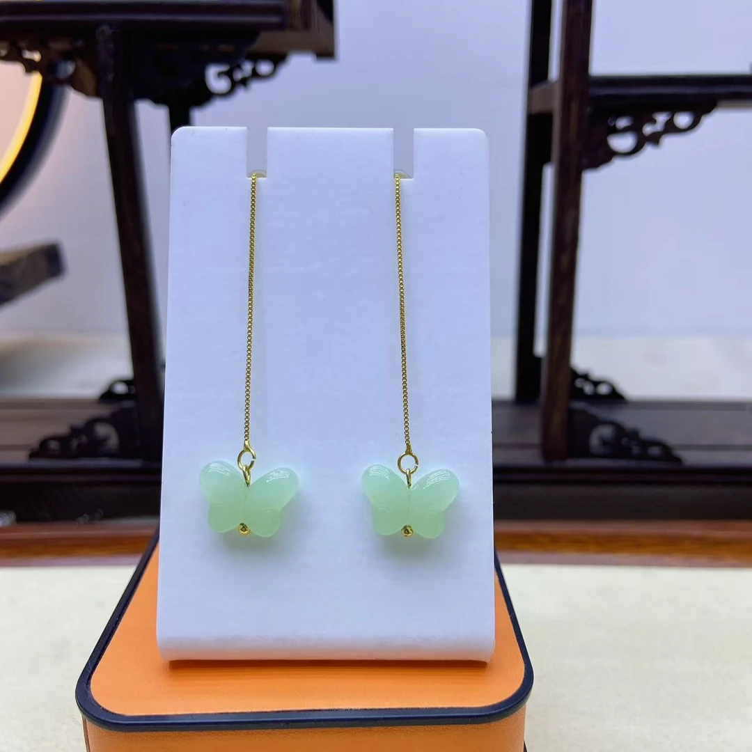 晴水色蝴蝶时尚百搭耳饰08