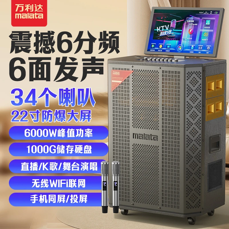 malata/万利达A8线阵级卡拉ok一体机广场舞家用户外K歌大功率音响