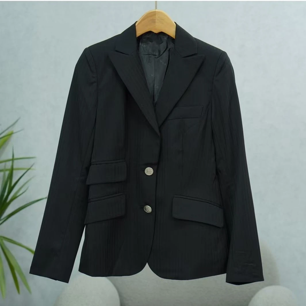 卓系列  Y525   女装时尚撤柜西装外套黑色