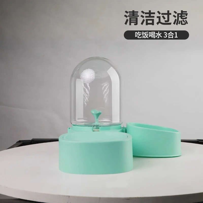 喵皇猫碗狗碗水碗家庭自动饮水双碗一体通用防湿喂食喂水器防打翻