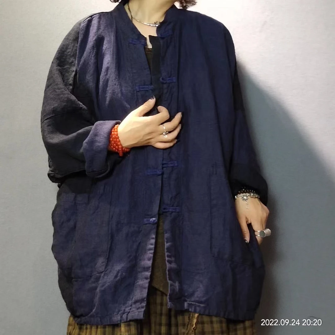 中长款亚麻外套(可以穿170斤)