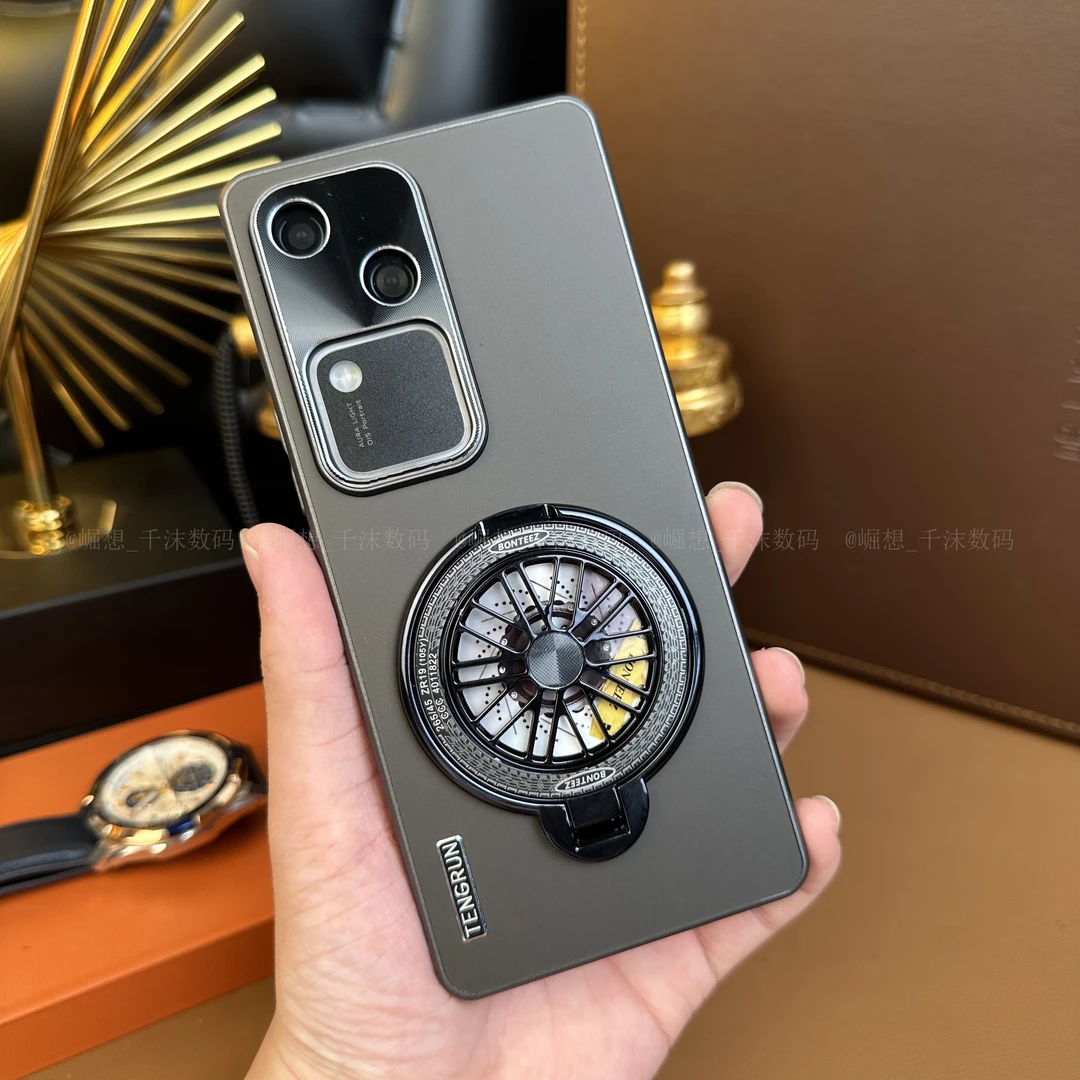 【新款冰感磨砂+解压陀螺支架】适用vivoS18Pro手机壳防摔肤感