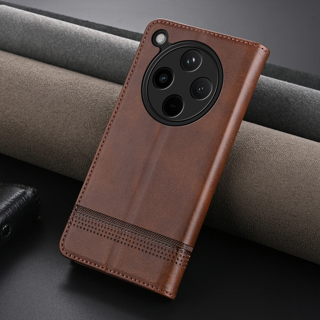 高档牛纹+磁吸翻盖皮套适用OPPOFindX8/Pro手机壳X7商务插卡全包