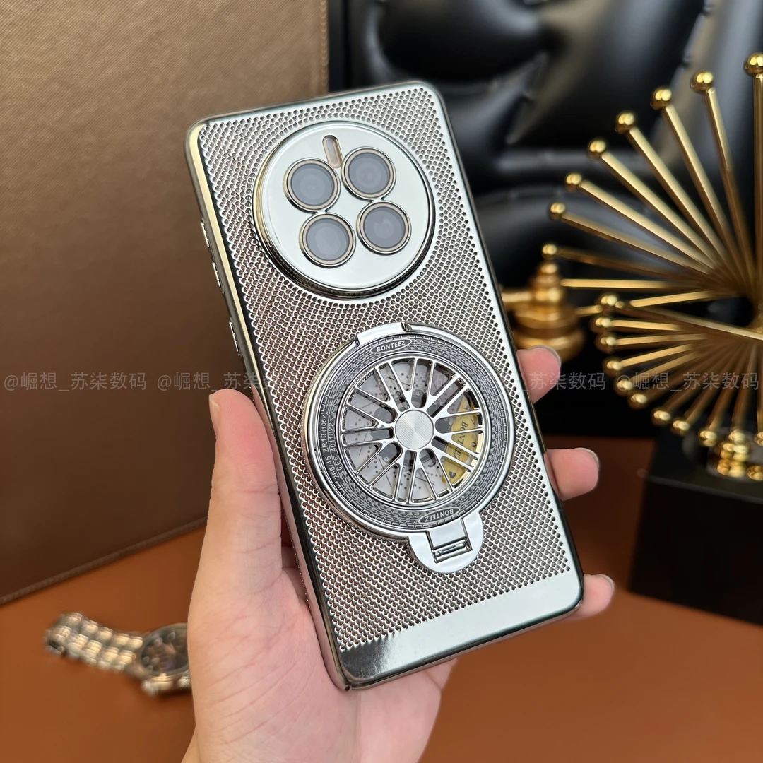 新款解压陀螺支架适用华为Mate50E手机壳镜头膜超薄散热防摔壳