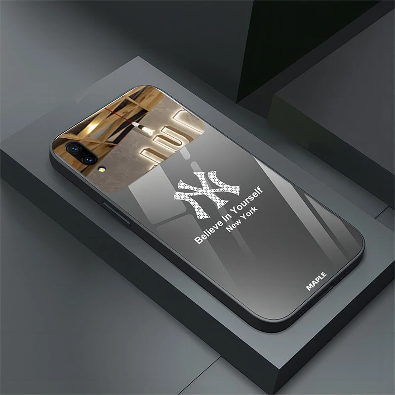 新MLB【适用于VIVO X23】专属钢化半镜手机壳 镜头全包 防刮防摔