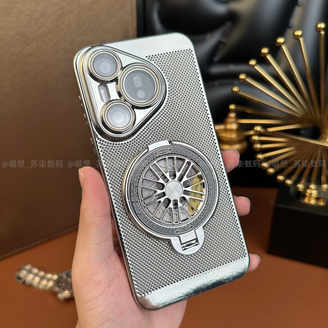 新款解压陀螺支架适用华为Pura70Pro+手机壳镜头膜超薄散热防摔壳