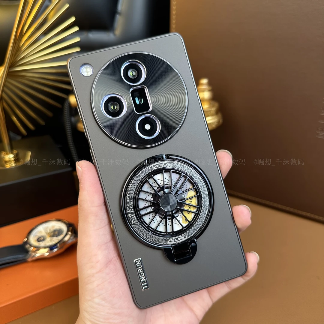 【新款冰感磨砂+解压陀螺支架】适用OPPOFindX7Ultra手机壳防摔肤感