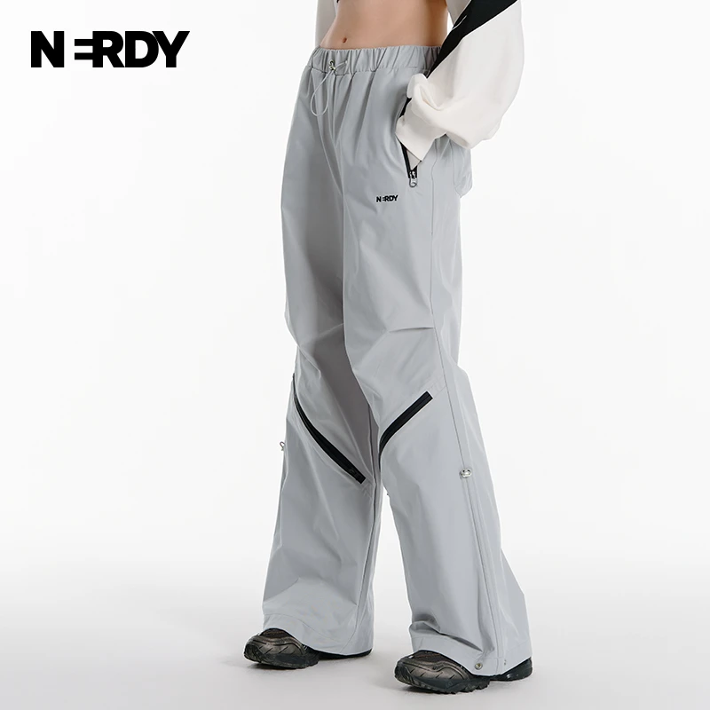 【超值购专享】NERDY机能拉链多口袋长裤运动休闲情侣同款裤子潮牌