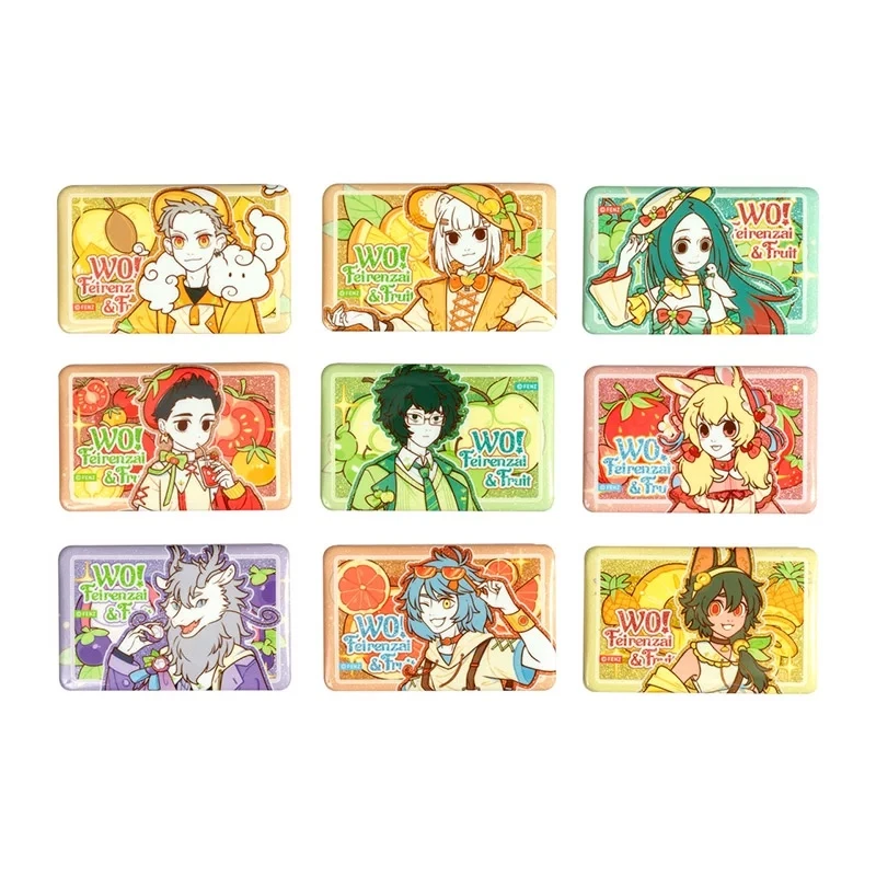 非人哉清新水果系列马口铁徽章 双闪银葱吧唧