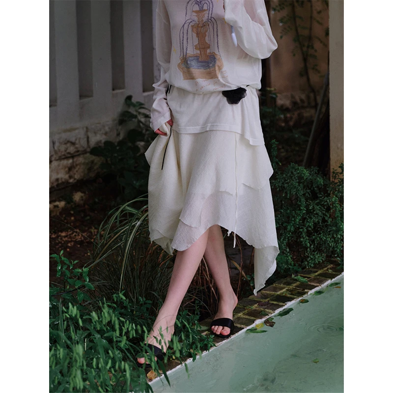 MAKE IF x CPLUS SERIES联名款 24早秋 不规则半裙 LMC2024IF0006