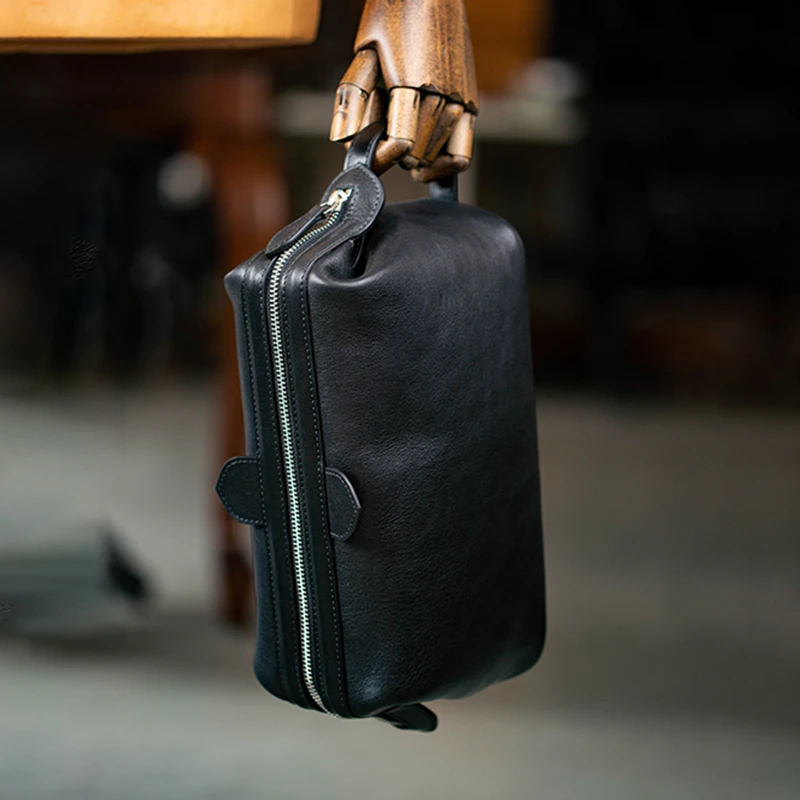 one leather/一皮烟斗包大容量斗客专用牛皮旅行收纳包洗漱包
