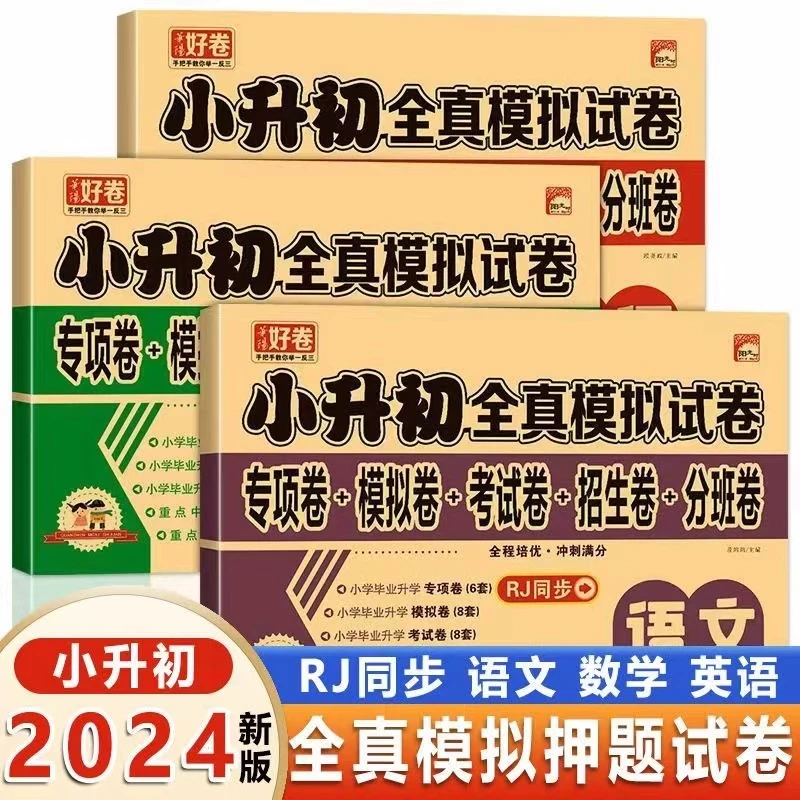 2024年小升初真题卷语文数学英语必刷题人教版小学毕业升学总复习