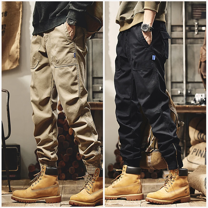 【潮掌柜】2025新款美式复古男装工装裤子男款秋季简约百搭法式工装