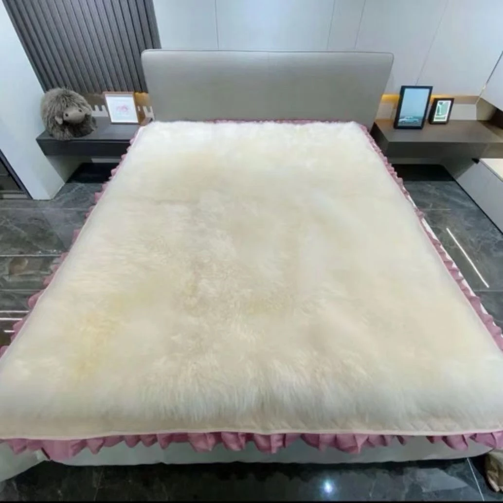 羊皮褥子皮毛一体床垫加厚保暖防寒定制单双人宿舍羊毛垫子家用毯