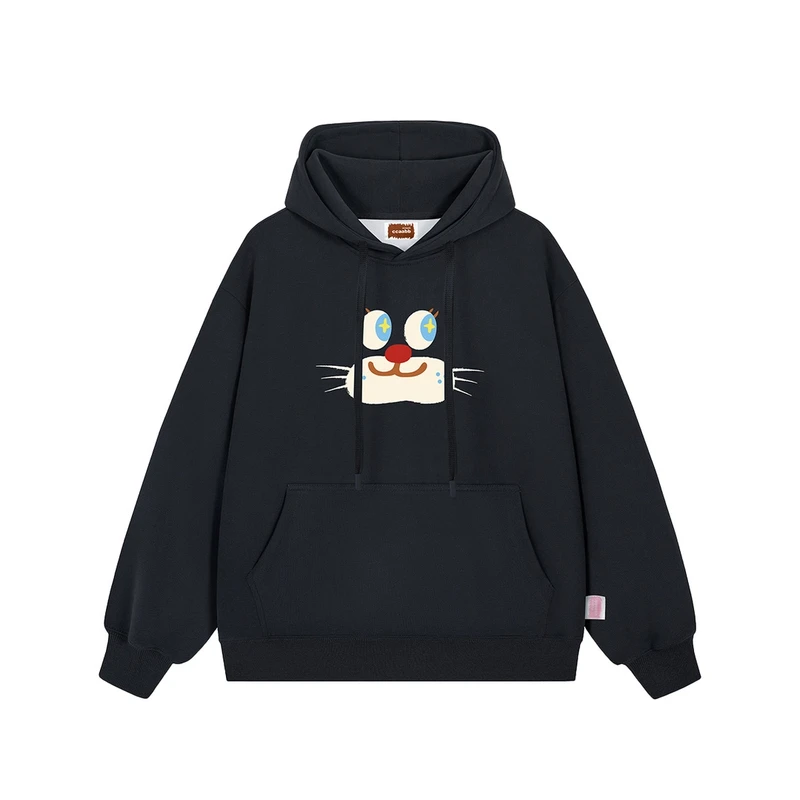 i.tccaabb25早春卫衣卡通减龄猫脸情侣款连帽卫衣CABSWXMM01810
