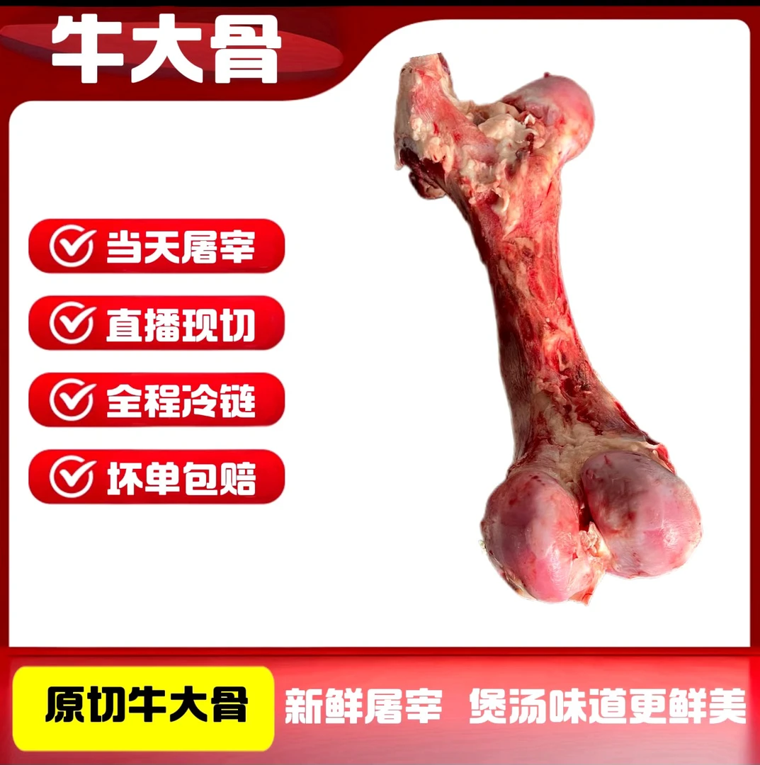 谷饲黄牛牛棒骨5斤(熬汤专用)带骨髓不带肉 新鲜  原切