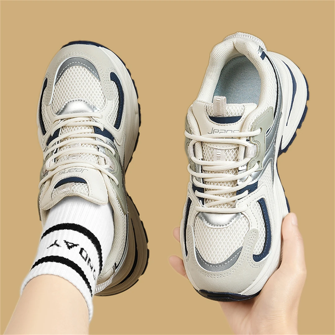 真维斯厚底老爹鞋春夏新款2024百搭透气耐磨女款潮流休闲运动鞋女