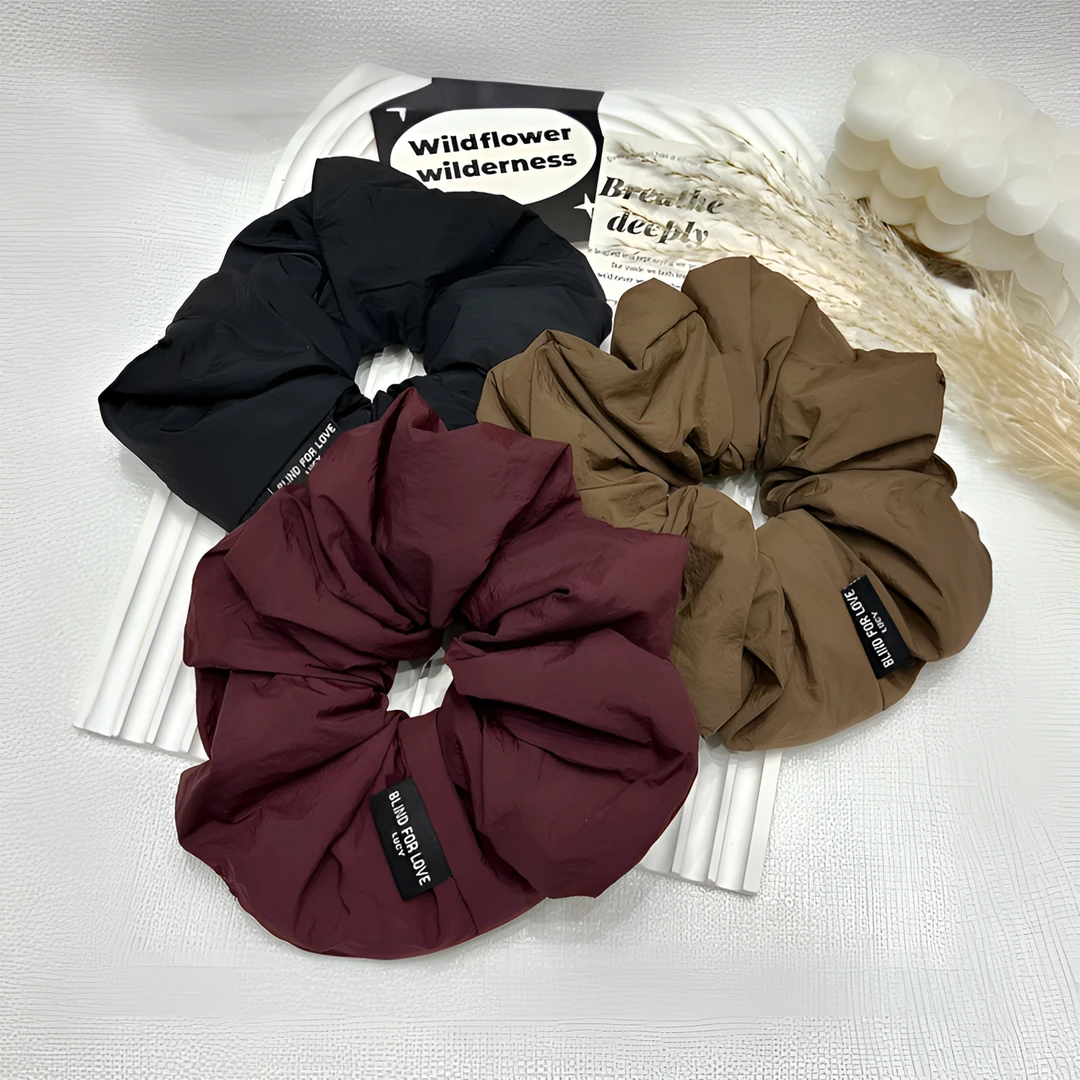 新款法式奶油莫兰迪高级感大肠发圈复古慵懒风蓬松头绳003