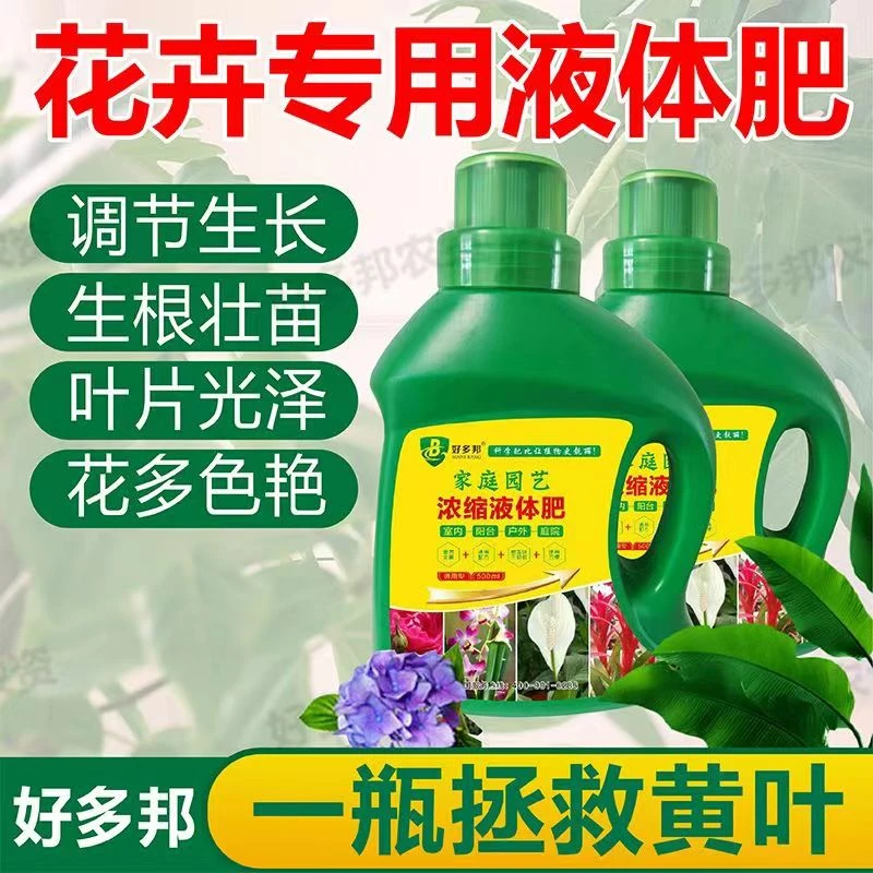 园艺肥通用型浓缩营养液发财树绿萝土培水培植物通用防治生长通用