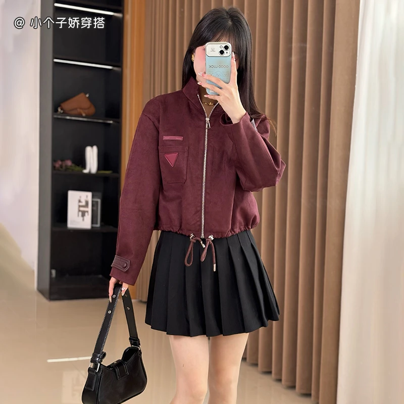 欧洲站设计感抽绳收腰工装外套女2025秋季新款高级感时尚百搭上衣