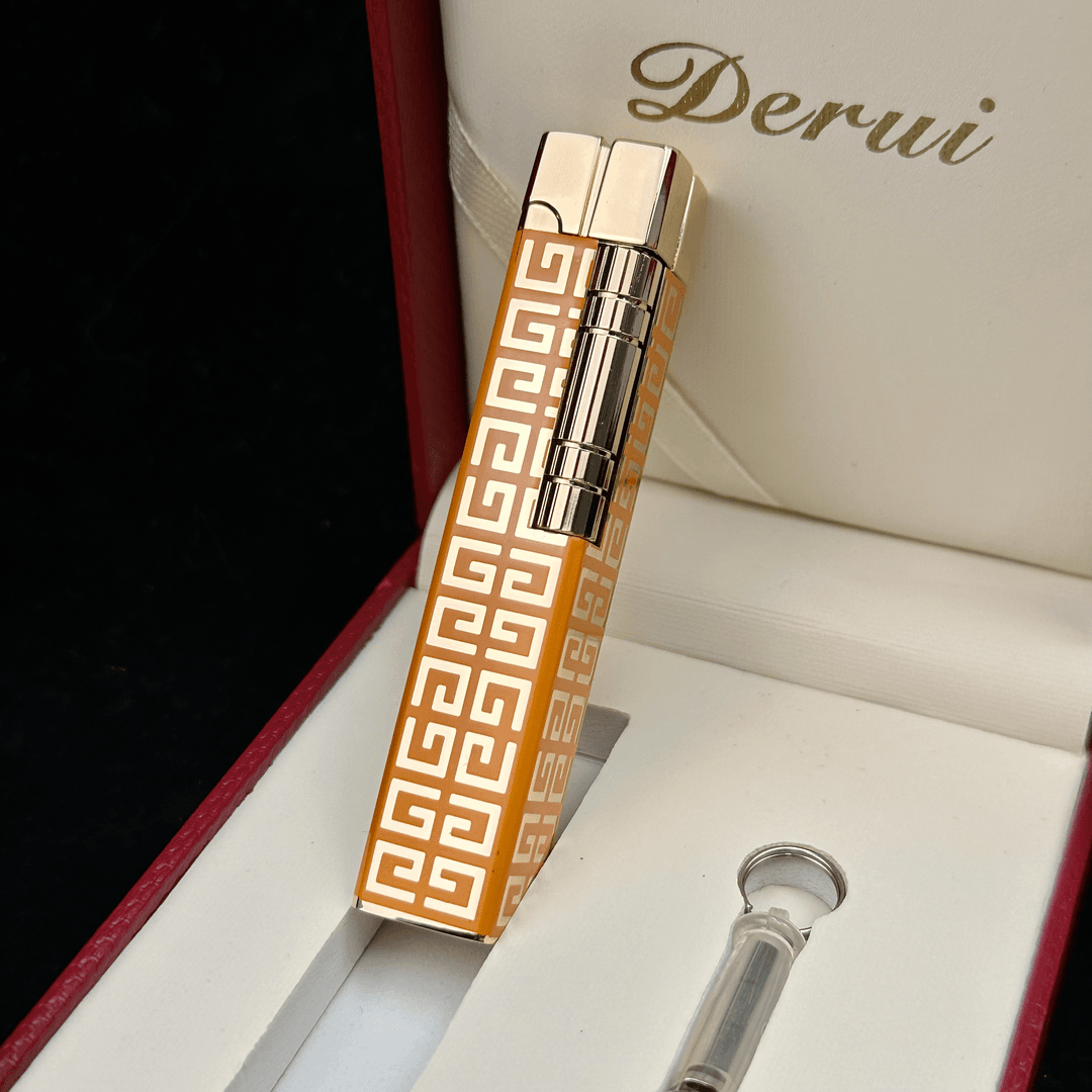 DERUI【爱马橙柱】纤巧一体式侧滑斜火烟斗机