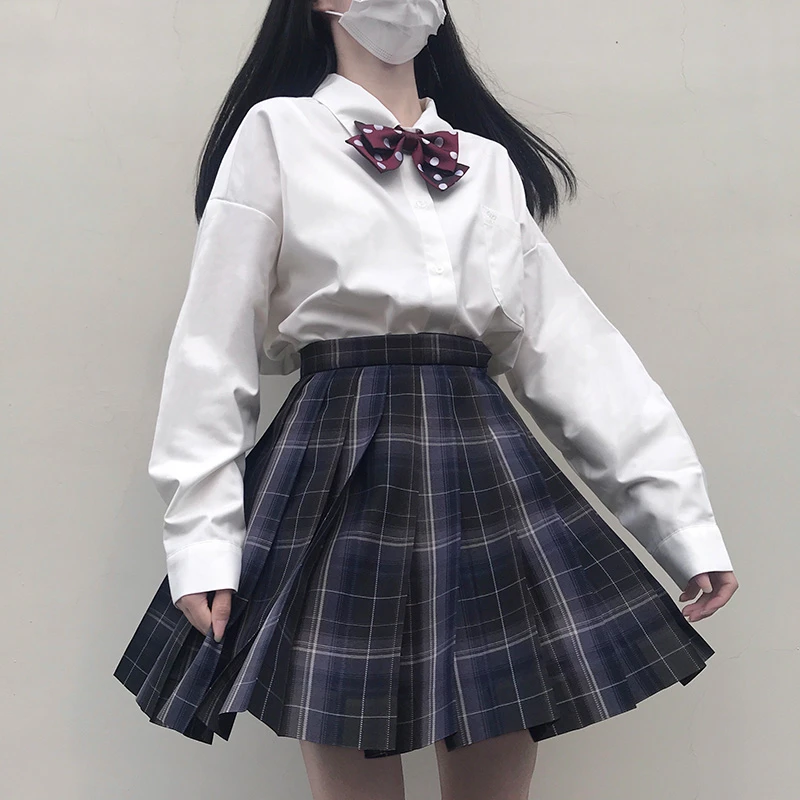 东京岁时记jk春秋原创学生JK学院风百褶百搭白色衬衣衬衫纯白恋人