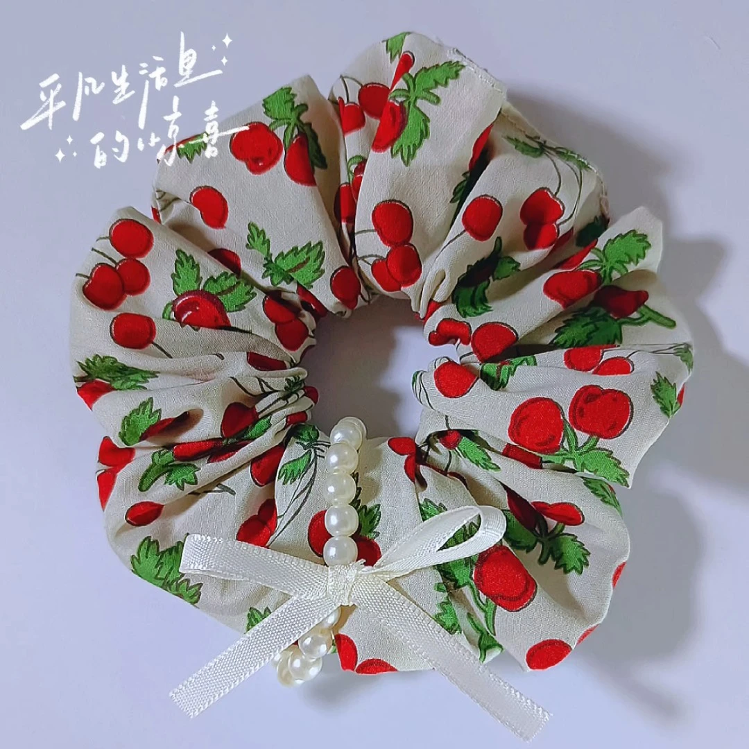 手作发圈 ins风气质甜美发圈方巾系列