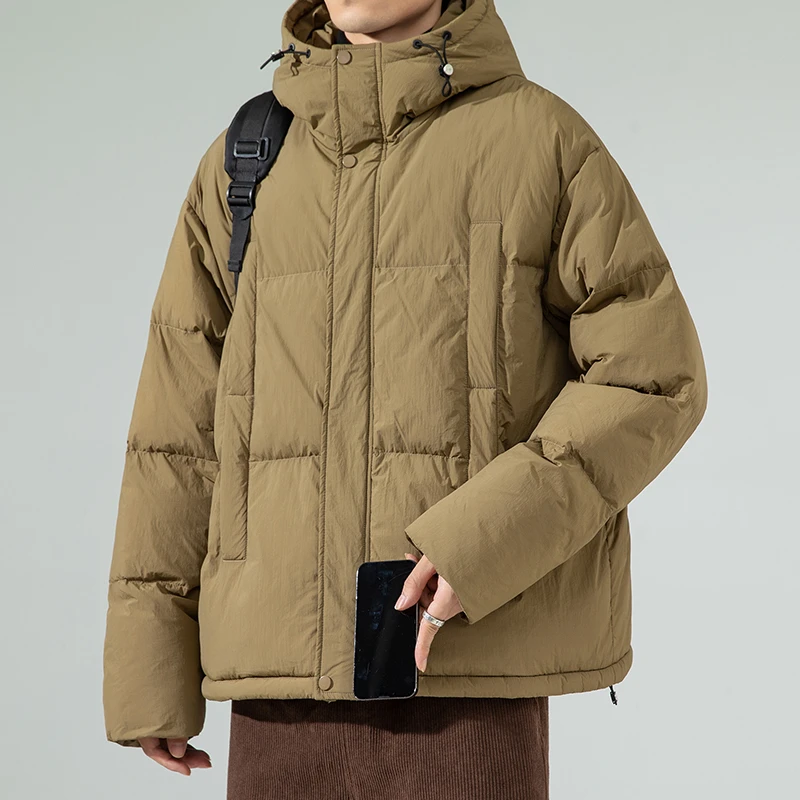 【稻草人】连帽简约个性男情侣外套冬季2023新款青少年加厚保暖棉衣