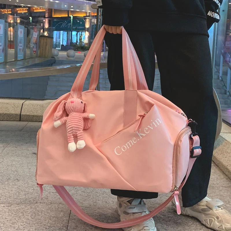 日本代购运动健身包女干湿分离大容量短途旅行手提防水游泳瑜伽包