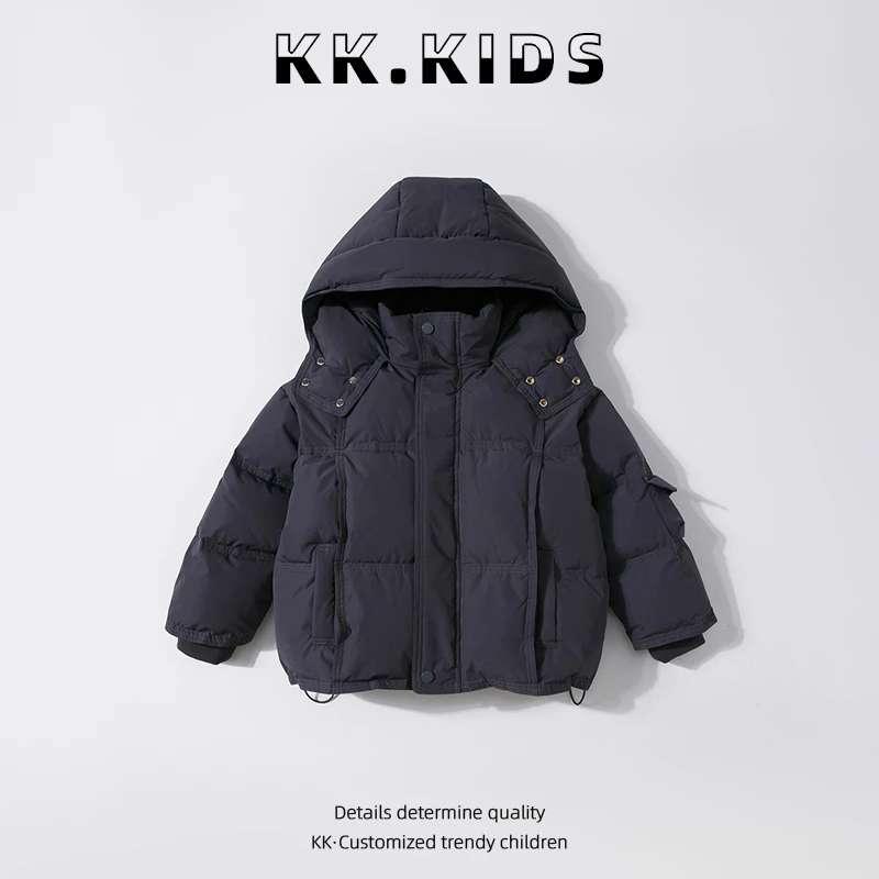 2024新款冬季90白鸭绒男童羽绒服潮童加厚外套KK2436