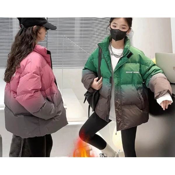 2024冬季新款加厚棉服大气休闲渐变色外套 BB001