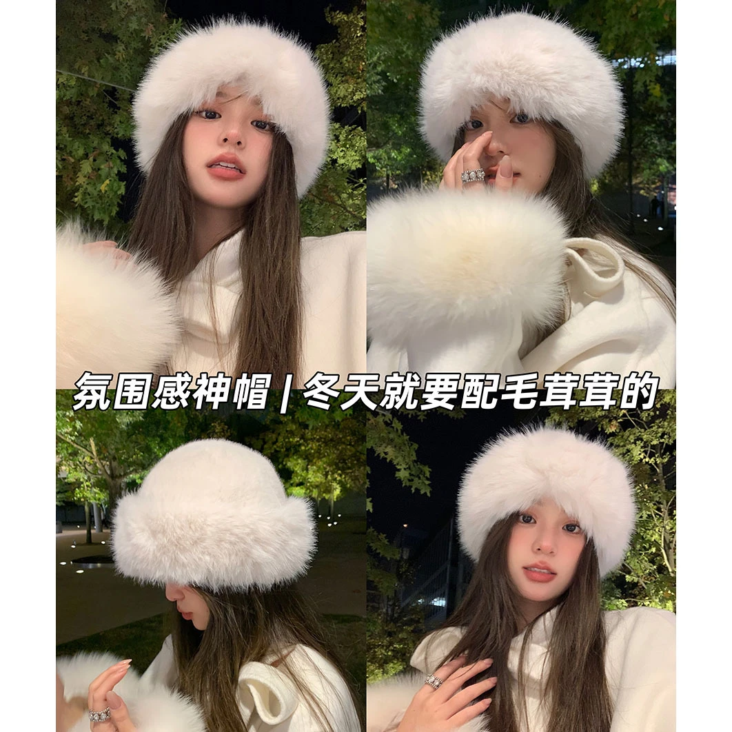 冬季毛绒保暖包头防风护耳软乎百搭蒙古帽