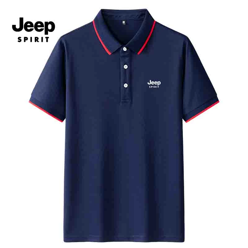 JEEPSPIRIT男士POLO衫轻商务休闲短袖夏季透气大码翻领短袖中青年