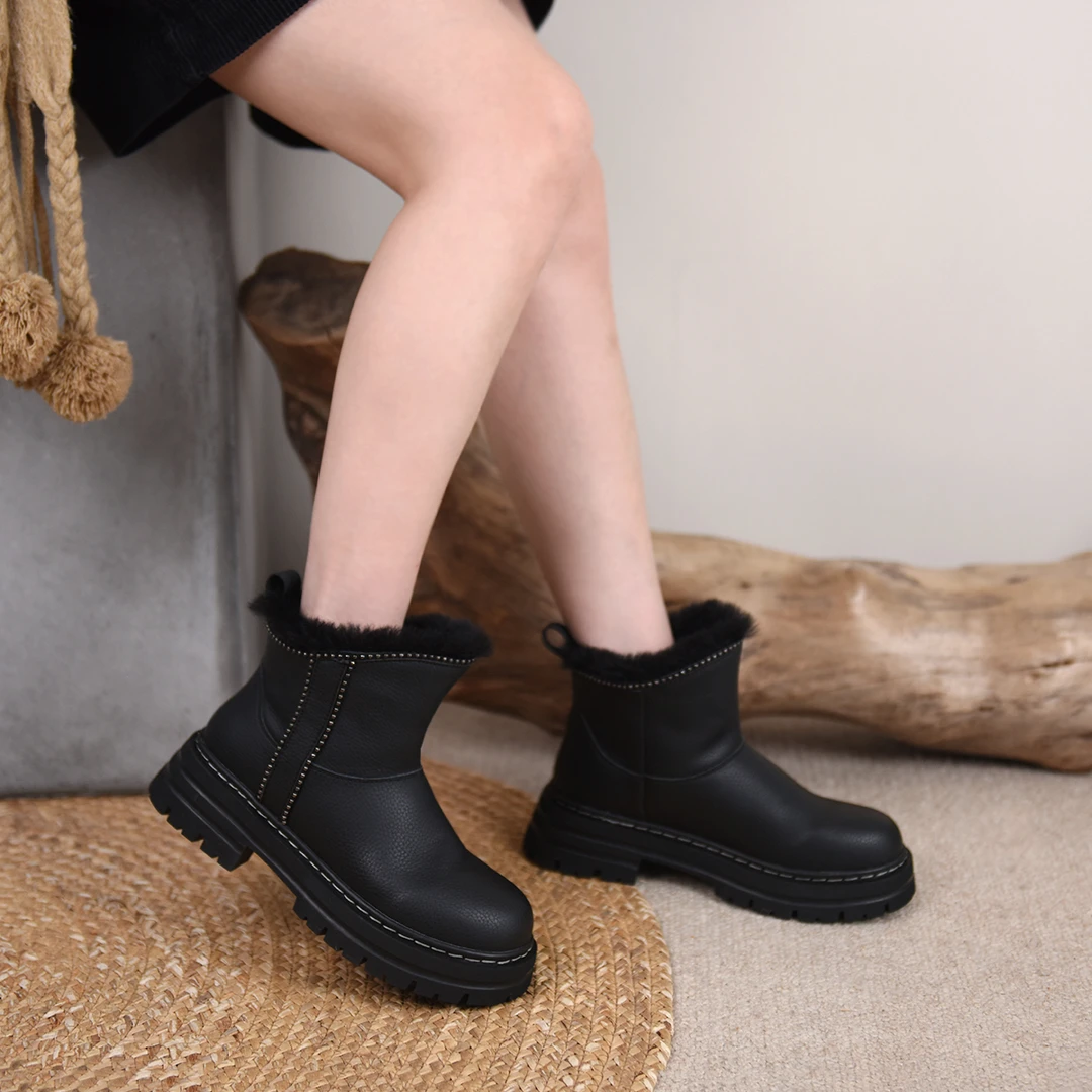 【特价】Artmu阿木户外雪地靴女棉鞋冬加绒短靴子厚底保暖鞋22816