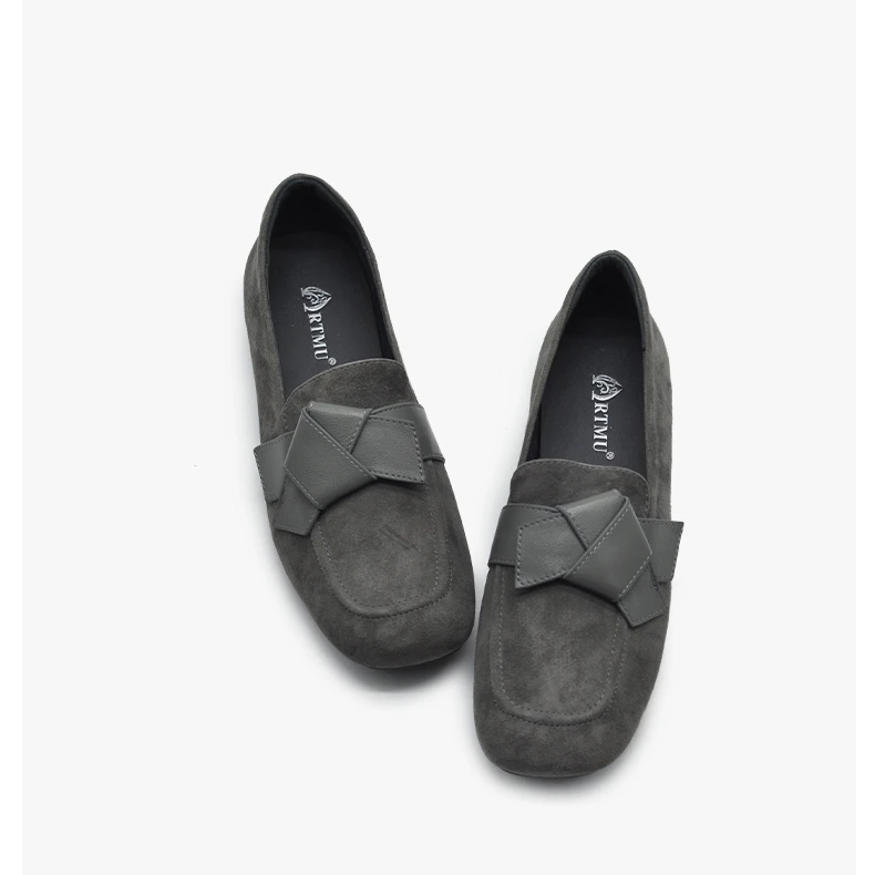 Artmu阿木新款单鞋百搭通勤一脚蹬平底单鞋女春秋软底秋鞋女258-3