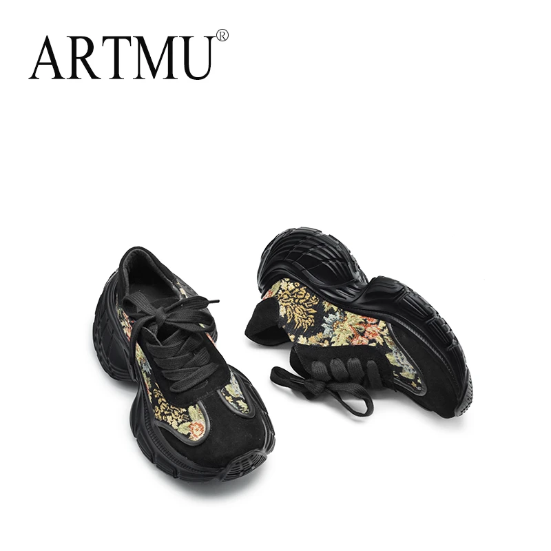 Artmu阿木原创复古新中式老爹鞋增高厚底休闲鞋潮中国风新款389-2