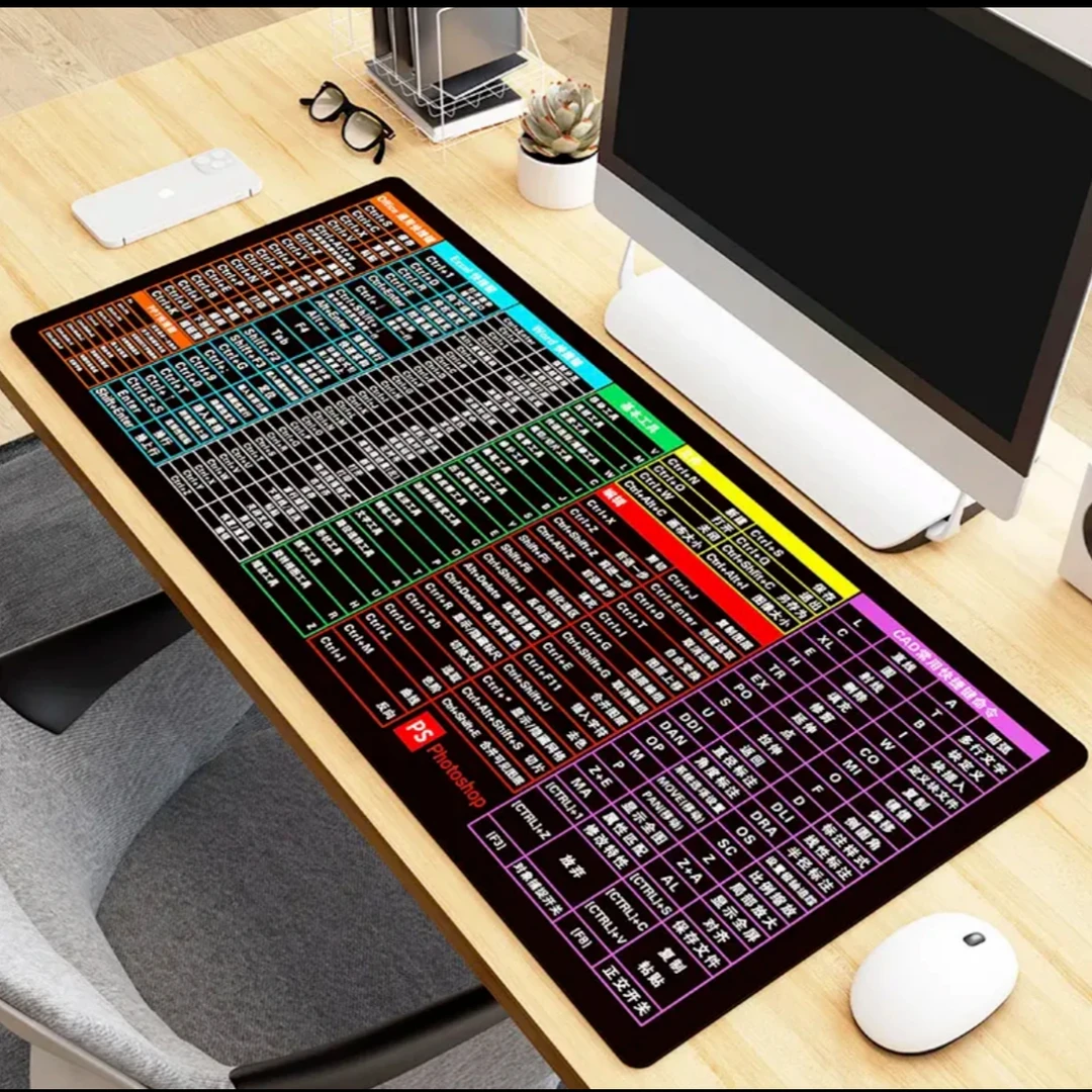 未拆封  大型加厚加密锁边办公电脑键盘通用鼠标垫（颜色随机）